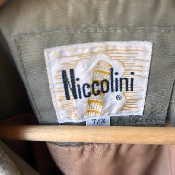 Vintage Camo Print Canvas Trench Jacket Size 7/8 (M) - Picture 3 of 5